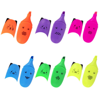 картинка Текстовыделитель мини BRAUBERG KIDS "CUTE CATS NEON", АССОРТИ В ПЛАСТИКОВОЙ БАНКЕ, 1-5 мм, 152433 от магазина МОЛТИ