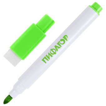 картинка Маркеры стираемые 2 мм для белой доски и планера со стирателем НАБОР 8 ЦВЕТОВ, ПИФАГОР, 152566 от магазина МОЛТИ