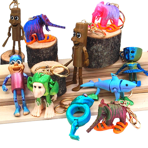 Брелок 1690-1 (18) 3D костяной Итальянские Мемы в и/у 9х2х3,5см пластик 