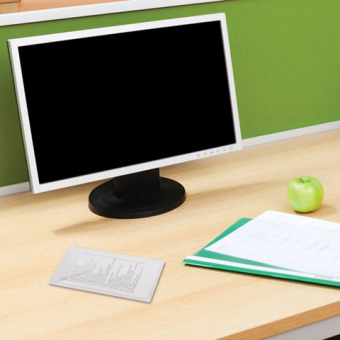 картинка Папка-конверт с кнопкой МАЛОГО ФОРМАТА (105х148 мм), А6, матовая прозрачная, 0,18 мм, BRAUBERG, 227321 от магазина МОЛТИ