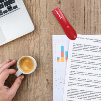 картинка Степлер №10 BRAUBERG "Original", до 12 листов, с антистеплером, красный, 222532 от магазина МОЛТИ