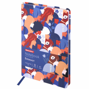 картинка Блокнот А5 (143x210 мм), BRAUBERG VISTA "Beauties", под кожу, твердый, срез фольга, 80 л., 112065 от магазина МОЛТИ