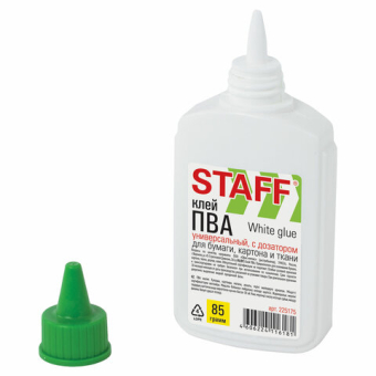 картинка Клей ПВА STAFF EVERYDAY, 85 г, с дозатором, 225175 от магазина МОЛТИ