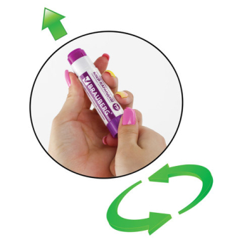 картинка Клей-карандаш BRAUBERG, 15 г, обесцвечивающийся после высыхания, 220874 от магазина МОЛТИ