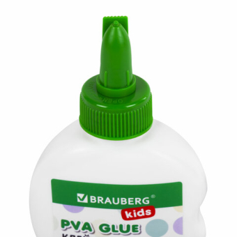 картинка Клей ПВА, усиленный, BRAUBERG KIDS с супер-дозатором (для школы, хобби и творчества), 125 г, 271937 от магазина МОЛТИ