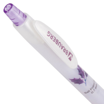 картинка Ручка шариковая автоматическая с грипом BRAUBERG "Herb Time", СИНЯЯ, корпус ассорти, узел 0,7 мм, линия письма 0,35 мм, 141286 от магазина МОЛТИ