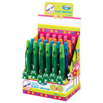 картинка Ручка шариковая ЭРГОНОМИКА для левшей и правшей, СИНЯЯ, корпус с подвеской, 0,7 мм, 80228 от магазина МОЛТИ