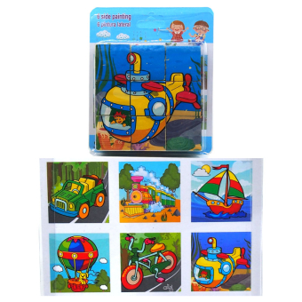 картинка Деревянные 2745-4/17047 кубики (3,5см)  собери картинку (6) в и/у (9д) 15х4х13 от магазина МОЛТИ