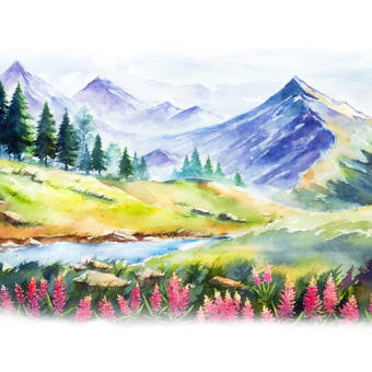 картинка Папка для акварели, А4, 10 л., 180 г/м2, ПИФАГОР, 210х297 мм, ГОСТ 7277-77, 126965 от магазина МОЛТИ