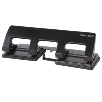 картинка Дырокол металлический на 2-4 отверстия BRAUBERG "HL-4", до 15 л., черный, 221160 от магазина МОЛТИ
