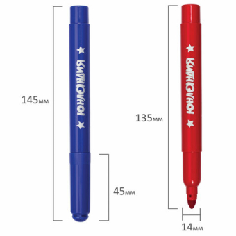 картинка Фломастеры ЮНЛАНДИЯ 6 цветов, "ЮНЛАНДИК В АРКТИКЕ", утолщенные, ударопрочный наконечник, ПВХ, 151428 от магазина МОЛТИ