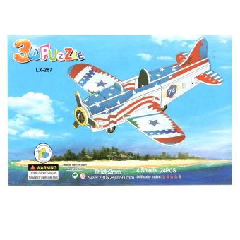 картинка Пазл 3D А5 LX-287 Самолет "Звезда" 21,5х1х14,5см (23х24х9)см 24РС  от магазина МОЛТИ