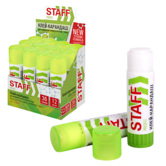 картинка Клей-карандаш УСИЛЕННЫЙ STAFF Profit, 36 г, PVP-основа, 228663 от магазина МОЛТИ