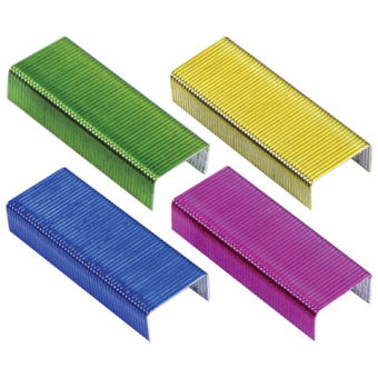 картинка Скобы для степлера цветные №10, 1000 штук, BRAUBERG "EXTRA", до 20 листов, 229300 от магазина МОЛТИ