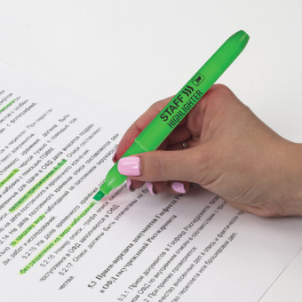 картинка Текстовыделитель STAFF "Manager" HL-238, ЗЕЛЕНЫЙ, линия 1-3 мм, 151239 от магазина МОЛТИ