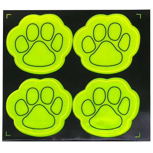Светоотражающие Наклейки 2822-8 (100) 4шт Лапка (6см) 15х0,1х14см