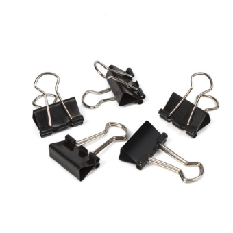 картинка Зажимы для бумаг STAFF "EVERYDAY", КОМПЛЕКТ 12 шт., 19 мм, на 60 листов, черные, картонная коробка, 224606 от магазина МОЛТИ