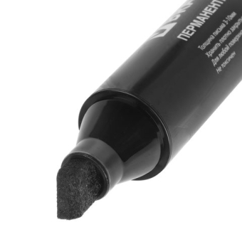 картинка Маркер перманентный BRAUBERG "JUMBO", ЧЕРНЫЙ, ШИРОКАЯ ЛИНИЯ ПИСЬМА, скошенный 3-10мм, 151224 от магазина МОЛТИ