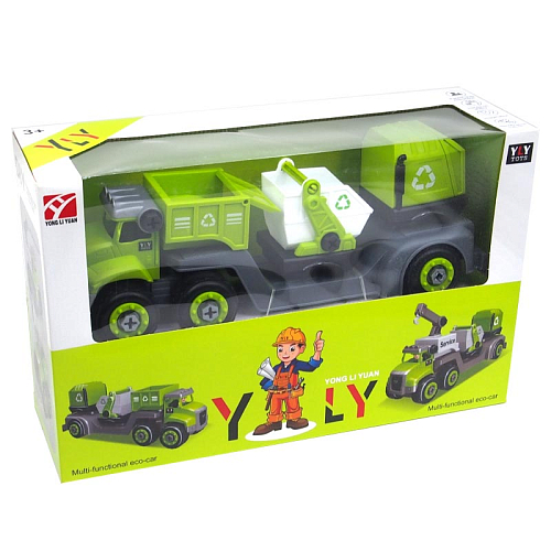 Машина АК-45/666-1С Тягач Спецтранспорт с отверткой в коробке пластик 20х10х31,5