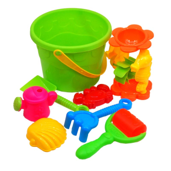 картинка Ведро  АК-9 пластиковое с форточками и лопатками 8шт в сетке большое от магазина МОЛТИ