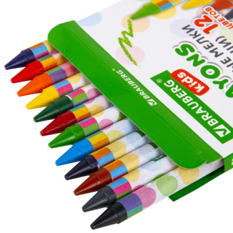 картинка Восковые мелки BRAUBERG KIDS, НАБОР 12 цветов, 271696 от магазина МОЛТИ