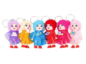 картинка Брелоки 101122-1-20 куколки в шапочке и платье 7см. от магазина МОЛТИ