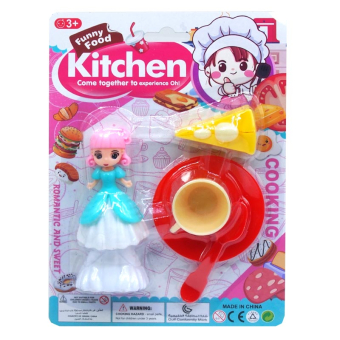 картинка Набор 2855-3 Кукла с десертом в блистаре 21х4х22,5см +3 от магазина МОЛТИ