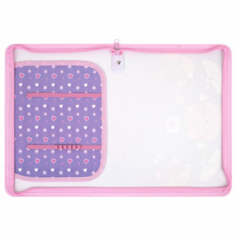 картинка Папка для труда на молнии ЮНЛАНДИЯ А4, 1 отделение, откидная планка, органайзер, "Best fellows", 273392 от магазина МОЛТИ