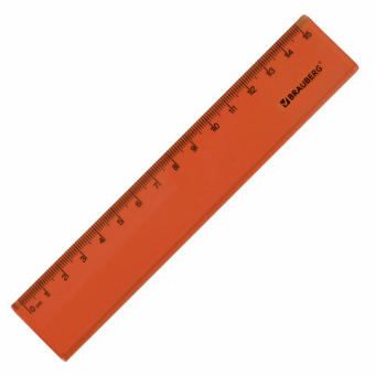 картинка Линейка пластиковая 15 см BRAUBERG "FRUITY", тонированная, ассорти, 210765 от магазина МОЛТИ