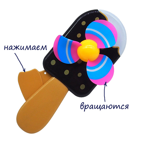 Игрушка АК2-16/8682А вентилятор "Эскимо" пластик 16х2х7,5см