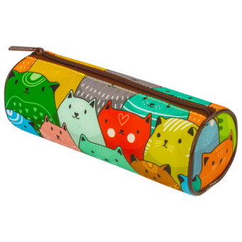 картинка Пенал-тубус BRAUBERG, с эффектом Soft Touch, мягкий, "Cats", 22х8 см, 229008 от магазина МОЛТИ