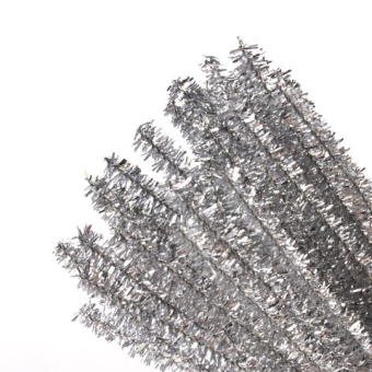 картинка Проволока синельная для творчества "Блестящая", серебряная, 30 шт., 0,6х30 см, ОСТРОВ СОКРОВИЩ, 661544 от магазина МОЛТИ