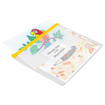 картинка Папка-конверт на молнии МАЛОГО ФОРМАТА (240х175 мм), А5, ассорти, 0,12 мм, ЮНЛАНДИЯ, 229551 от магазина МОЛТИ