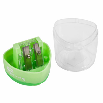 картинка Точилка BRAUBERG KIDS "MAXI", 2 отверстия, с большим контейнером, трехгранный корпус, цвета ассорти, 271945 от магазина МОЛТИ