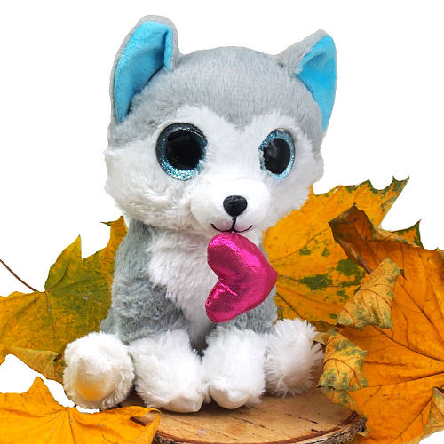 Мягкая игрушка 13-6 Волк с сердцем 23,5х16х13см