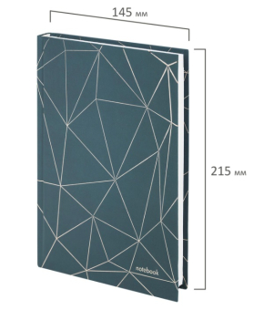 картинка Ежедневник недатированный А5 (145х215 мм), лам. обложка с фольгой, 128 л., STAFF, "Silver" 113526 от магазина МОЛТИ