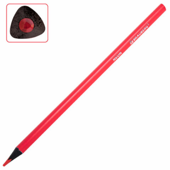 картинка Карандаши цветные BRAUBERG NEON, 12 неоновых цветов, трехгранные, грифель 3 мм, черное дерево, 181852 от магазина МОЛТИ