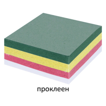 картинка Блок для записей проклеенный, 8х8х3 см, плотность 65 г/м2, цветной, STAFF, 120384 от магазина МОЛТИ