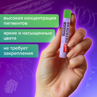 картинка Пастель масляная художественная BRAUBERG ART CLASSIC, 24 цвета, круглое сечение, 181448 от магазина МОЛТИ