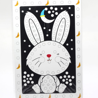 картинка Раскраска-аппликация TF Z  наклейками Заяц  2 шт.   21*30 от магазина МОЛТИ