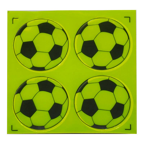 Светоотражающие наклейки 4шт FG-Ф Футбольный мяч (d=5см) 11,5х0,1х11,5см