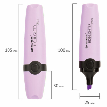 картинка Текстовыделитель BRAUBERG "DELTA PASTEL", ЛАВАНДОВЫЙ, линия 1-5 мм, 151733 от магазина МОЛТИ