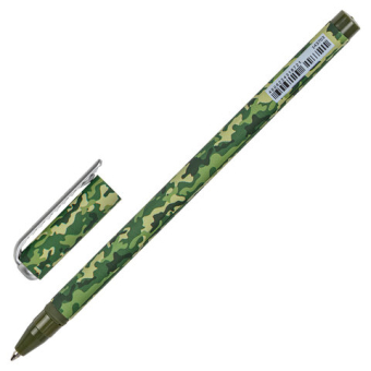 картинка Ручка шариковая BRAUBERG SOFT TOUCH STICK "KHAKI", СИНЯЯ, мягкое покрытие, узел 0,7 мм, 143703 от магазина МОЛТИ