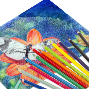 картинка Карандаши цветные акварельные BRAUBERG PREMIUM AQUARELLE, 12 цветов, грифель мягкий 4 мм, 181671 от магазина МОЛТИ