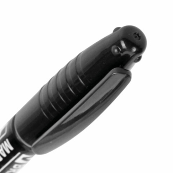 картинка Маркер перманентный двусторонний BRAUBERG, ЧЕРНЫЙ, круглый наконечник, 2/4 мм, 150836 от магазина МОЛТИ