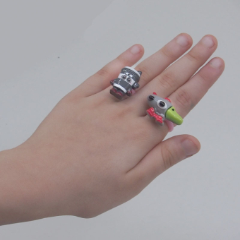 картинка Набор колец 2453-3 (24) Итальянские мемэ  в коробках 3 шт.пластик сердечках 6х2,5х9см. от магазина МОЛТИ