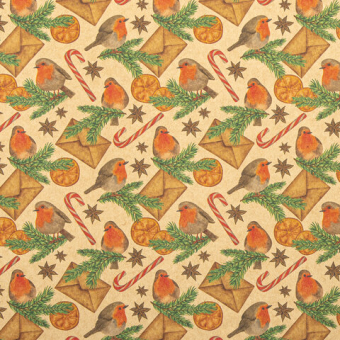 картинка Бумага упаковочная подарочная новогодняя "Christmas Kraft", 70х100 см, 10 дизайнов ассорти, ЗОЛОТАЯ СКАЗКА, 592053 от магазина МОЛТИ