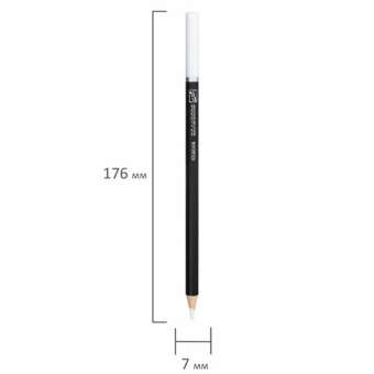 картинка Карандаши художественные белые, НАБОР 12 шт. BRAUBERG ART CLASSIC, МЯГКИЙ грифель 3,3 мм, 181896 от магазина МОЛТИ