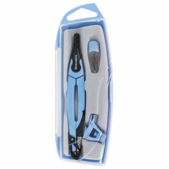 картинка Готовальня BRAUBERG ULTRA, 4 предмета: циркуль 135 мм, запасной грифель, насадка, аквамариновый цвет, 210822 от магазина МОЛТИ