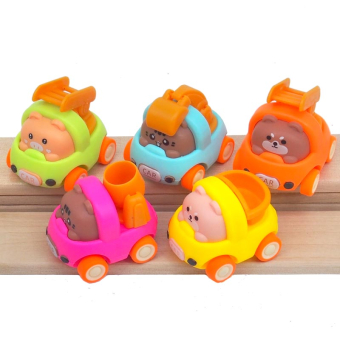 картинка Игрушка  инерционная 2422-9 Звери в машинке 4,5х4,5х4,5см пластик в и/у от магазина МОЛТИ